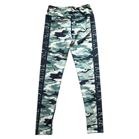True Religion Women’s Green Camo Gym Leggings Size Small - Picture 2 of 3